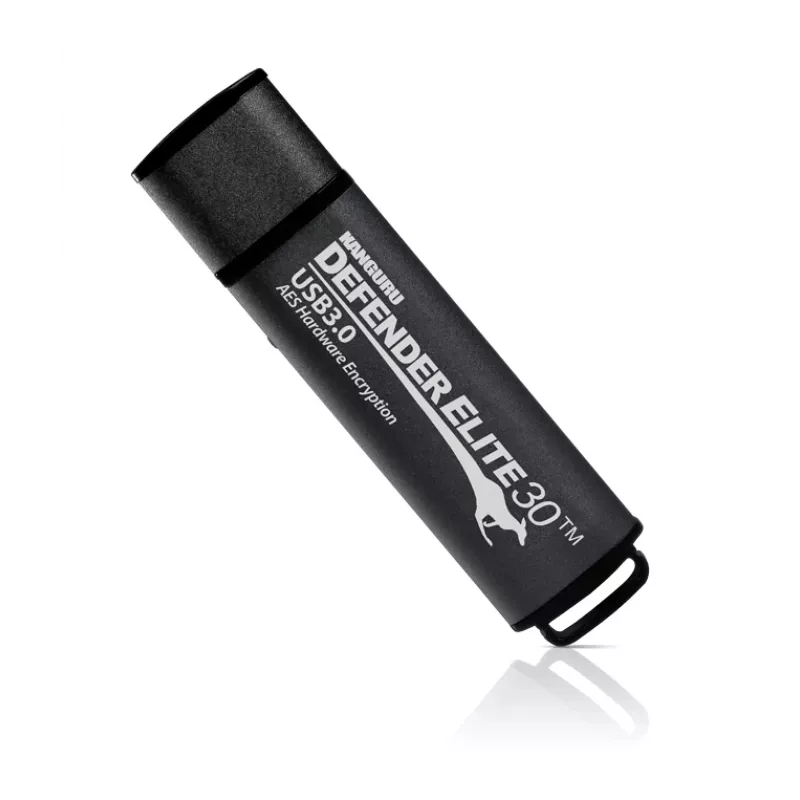 Kanguru Defender Elite30™ USB 3.0 64GB | Saugus USB atmintukas | FIPS 197 sertifikuotas, 256 bitų AES aparatinė šifracija (XTS režimas) | TAA atitinkantis