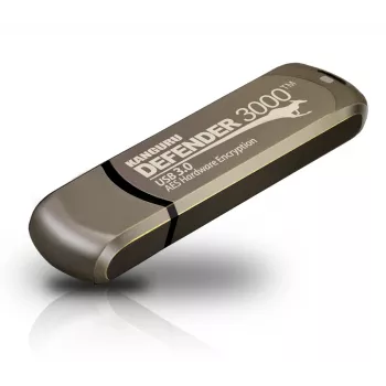 Kanguru Defender 3000™ SuperSpeed USB 3.0 32 GB | Saugus USB atmintukas | FIPS 140-3 Level 3 laukiamas, FIPS 140-2 Level 3 sertifikuotas | AES-XTS 256 bitų aparatinė šifravimas | TAA atitinka