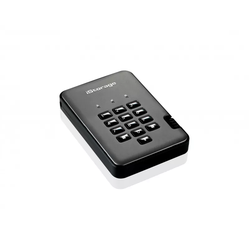 iStorage diskAshur PRO2 2TB USB 3.2 IS-DAP2-256-2000-C-G kietasis diskas su aparatiniu šifravimu
