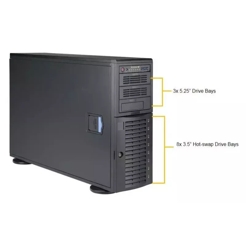 Kompiuterio korpusas Supermicro SuperWorkstation 7049A-T Rack 4U juodas