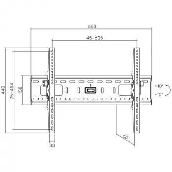 Sieninis laikiklis InLine 23117A TFT LED Plasma 32-70 col.