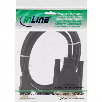 InLine Mini-HDMI į DVI laidas, Mini HDMI C kištukas į DVI 18+1 kištuką, paauksuoti kontaktai, 2 m