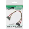 InLine SATA duomenų + maitinimo laidas SATA 6Gb/s kištukas / lizdas 0,50 m