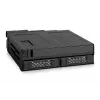 ICY DOCK ToughArmor MB602SPO-B – 5,25 inch metalinis diskų lizdo skydelis su 2x 2,5 inch karštojo keitimo ir 1x optiniu įrenginiu
