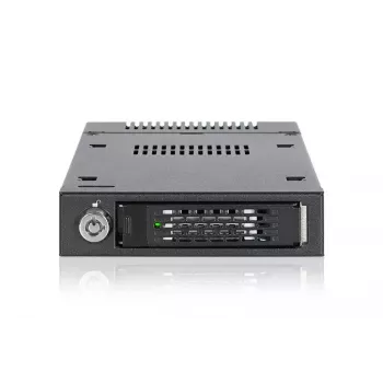 Icy Dock ToughArmor MB601M2K-1B išimamas M.2 PCIe NVMe SSD diskų rėmelis su radiatoriumi, juodas