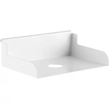 InLine Slatwall Shelf small white 180mm x 120mm x 55mm