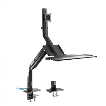 InLine 23174A stalinis laikiklis su dujine spyruokle, reguliuojamas aukštis iki 81 cm, 17–32 colių, 9 kg