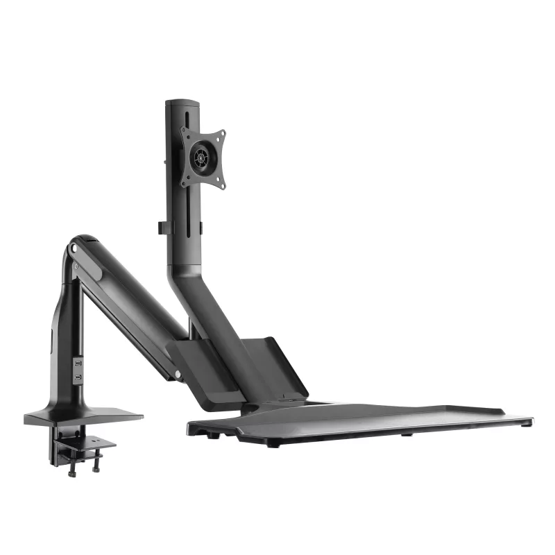 InLine 23174A stalinis laikiklis su dujine spyruokle, reguliuojamas aukštis iki 81 cm, 17–32 colių, 9 kg