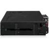 „Icy Dock ToughArmor MB105VP-B“ – U.2 į SlimSAS NVMe adapterio korpusas, PCIe 4.0, 2x 2,5 colio diskams, 1x 5,25 colio lizdas