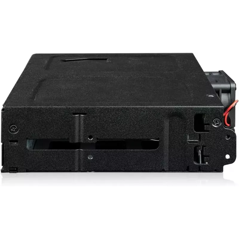 „Icy Dock ToughArmor MB105VP-B“ – U.2 į SlimSAS NVMe adapterio korpusas, PCIe 4.0, 2x 2,5 colio diskams, 1x 5,25 colio lizdas