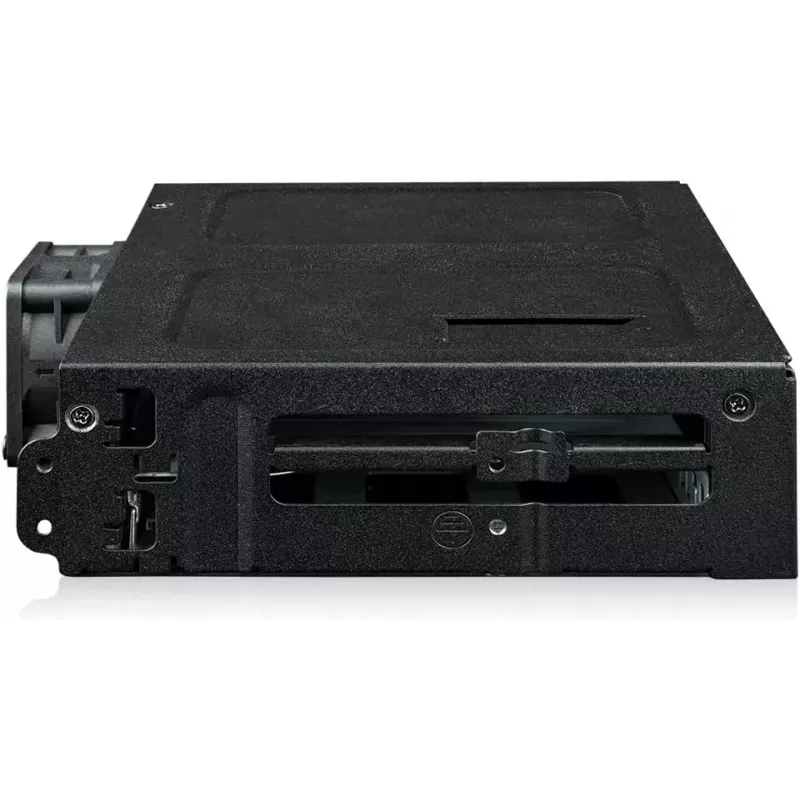 „Icy Dock ToughArmor MB105VP-B“ – U.2 į SlimSAS NVMe adapterio korpusas, PCIe 4.0, 2x 2,5 colio diskams, 1x 5,25 colio lizdas