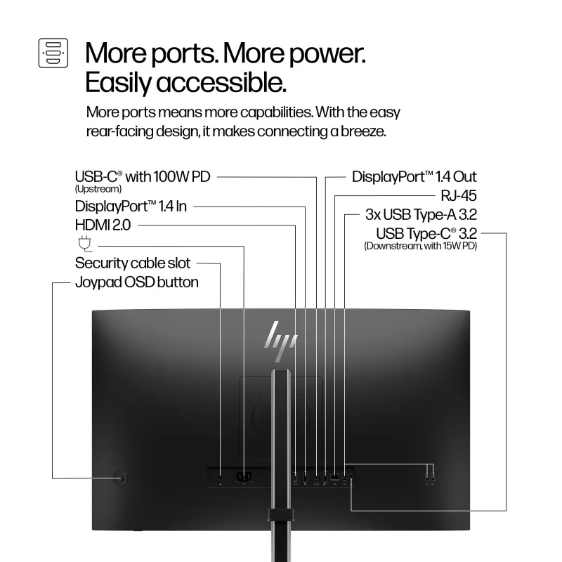 HP Series 5 Pro 27 colio QHD USB-C monitorius - 527pu