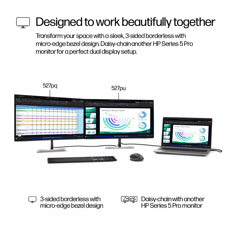 HP Series 5 Pro 27 colio QHD USB-C monitorius - 527pu