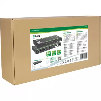 InLine 57885B vaizdo jungiklis HDMI su USB-C