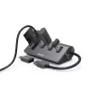 Hama 00200140 USB 3.2 Gen 1 tipo-A dokų stotelė / prievadų replikatorius, anglies pilka, juoda