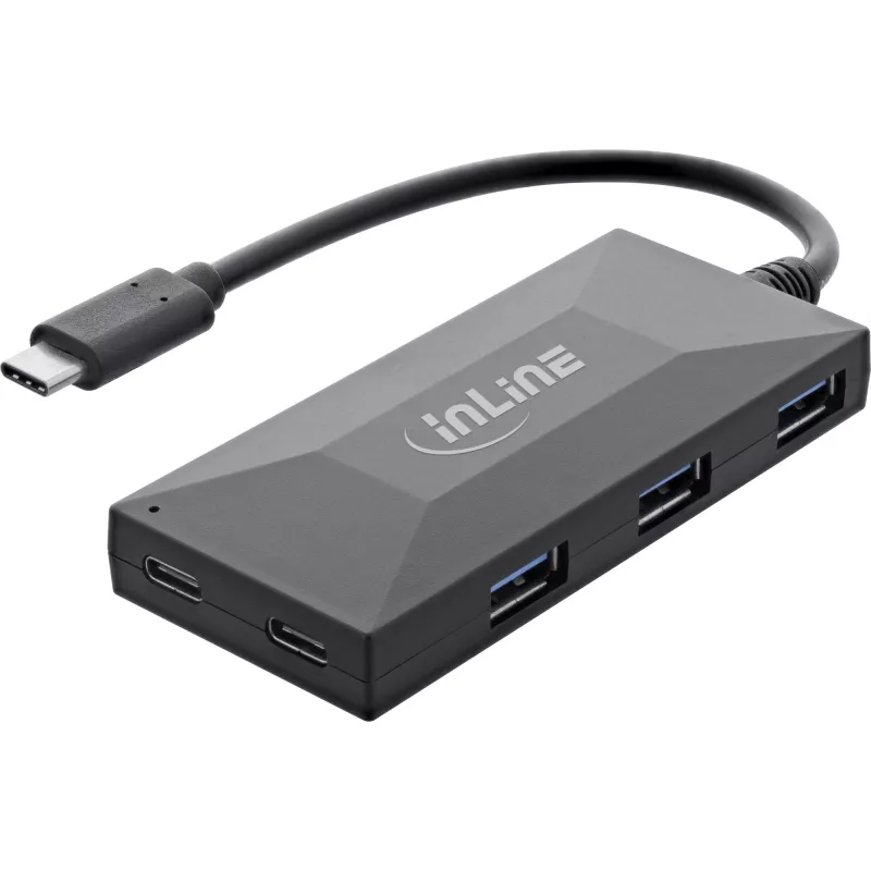 InLine USB 3.2 Gen.1 šakotuvas, USB-C į 2x USB-C ir 3x USB-A, be maitinimo šaltinio
