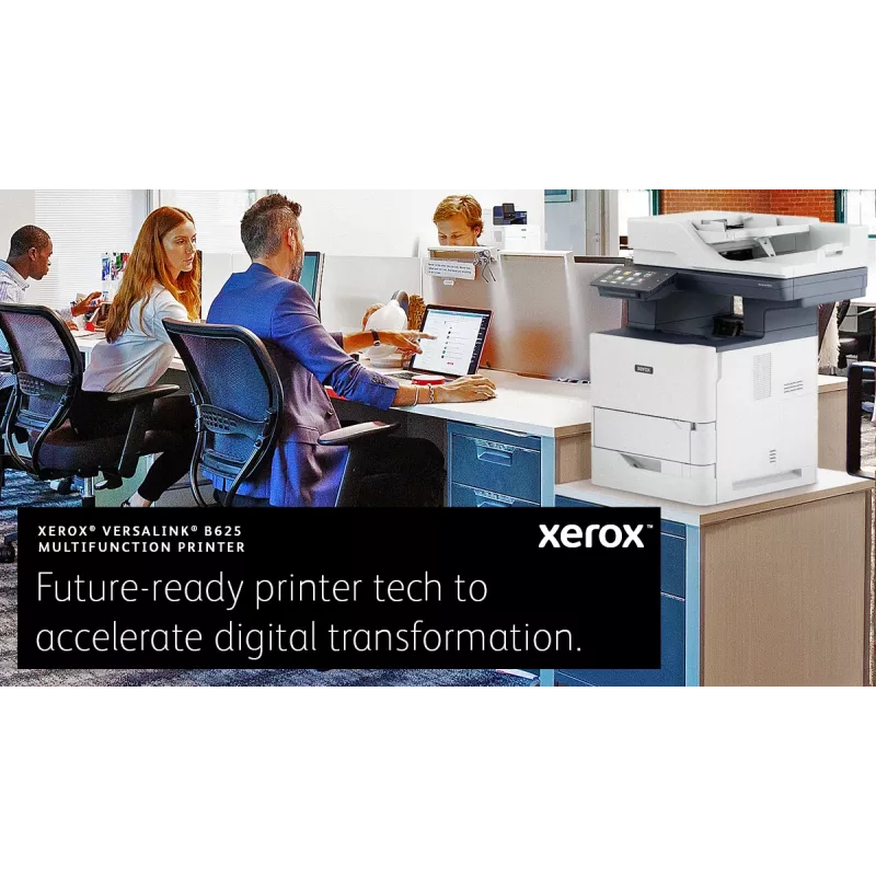 Xerox VersaLink B625 A4 61ppm Dvipusis Spausdinimas/Kopijavimas/Skaitmeninimas/Faksas PS3 PCL5e/6 2 Dėklai 650 Lapų
