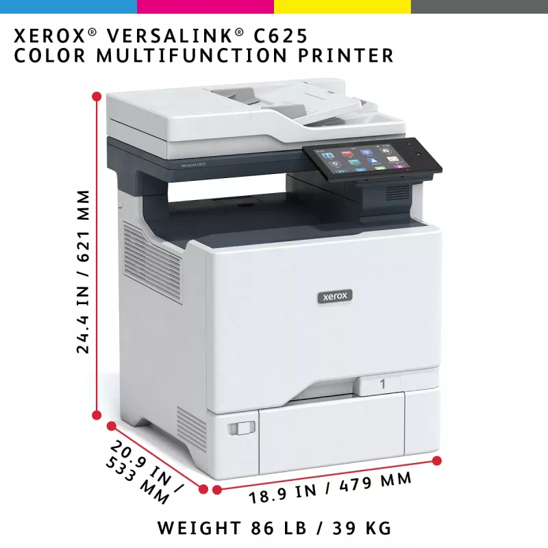 Xerox VersaLink C625 spalvotas daugiafunkcis įrenginys A4 50ppm Duplex Spausdinti/Kopijuoti/Skenuoti/Faksuoti PS3 PCL5e/6 2 Padėklai 650 Lapų