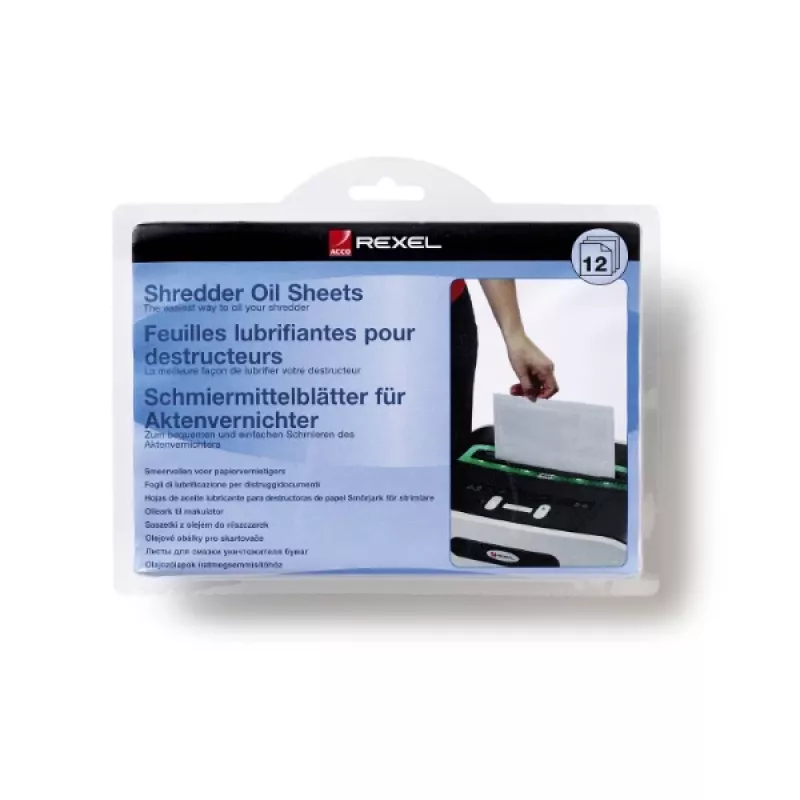 Rexel tepimo lakštai smulkintuvams (12 vnt.)