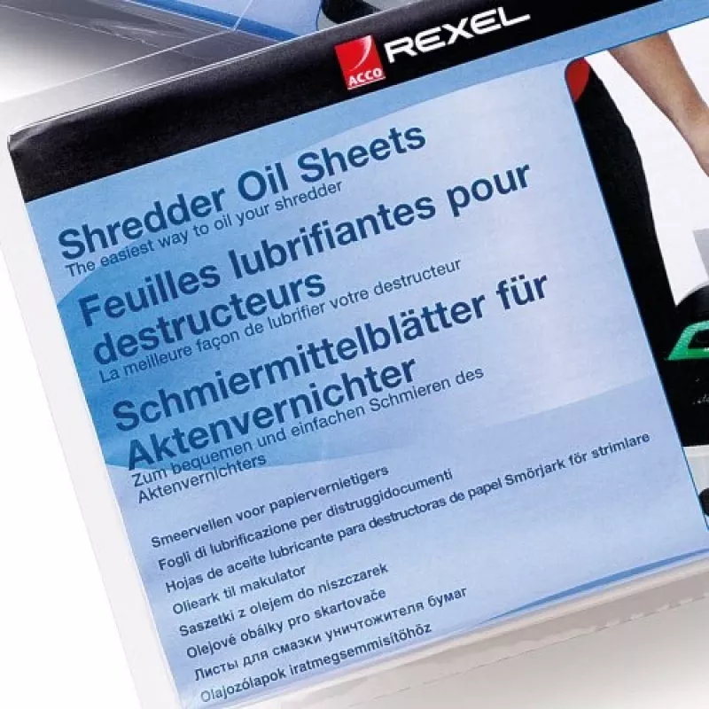 Rexel Shredder Oil Sheets pakuotė po 20 vnt.