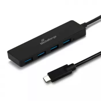 USB centras MediaRange MRCS508 USB 3.2 Gen 1 Type-C juodas