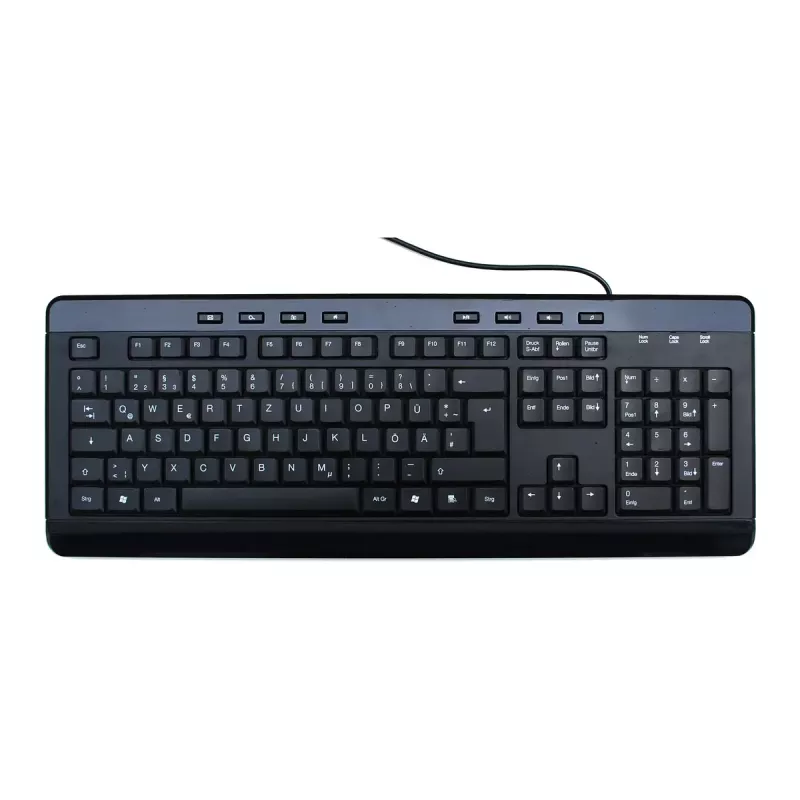 MediaRange MROS102 juoda klaviatūra su USB jungtimi, QWERTZ DE/AT