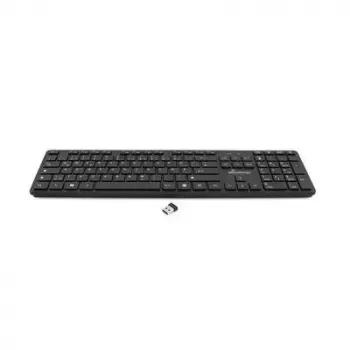 Belaidis klaviatūros ir pelės rinkinys MediaRange MROS107, QWERTZ, 105 klavišai, RF USB imtuvas, juoda