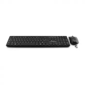 Belaidis klaviatūros ir pelės rinkinys MediaRange MROS107, QWERTZ, 105 klavišai, RF USB imtuvas, juoda