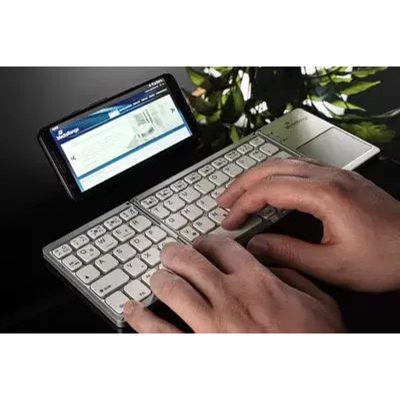 Klaviatūra MediaRange MROS133 Office Bluetooth QWERTZ vokiška šveicariška sidabrinė