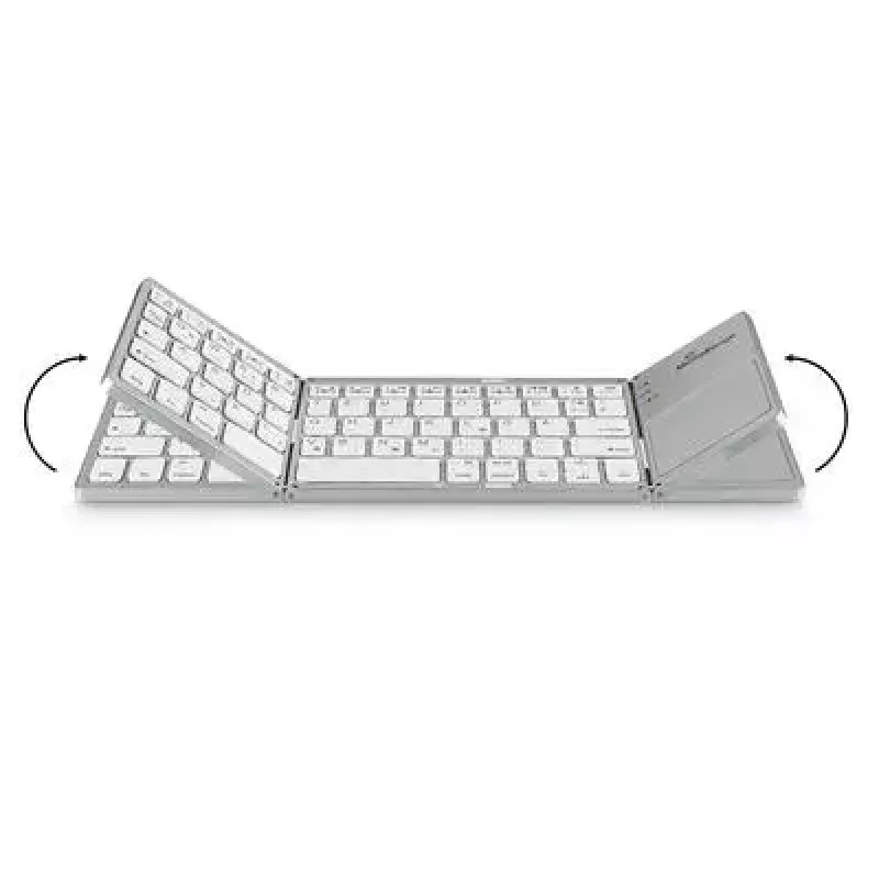 Klaviatūra MediaRange MROS133 Office Bluetooth QWERTZ vokiška šveicariška sidabrinė