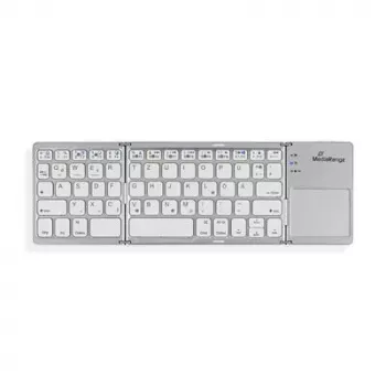 Klaviatūra MediaRange MROS133 Office Bluetooth QWERTZ vokiška šveicariška sidabrinė