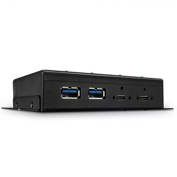USB šakotuvas Lindy 4 prievadų USB 3.2 Gen 2 Type C metalinis korpusas