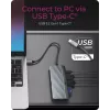Dokų stotelė ICY BOX IB-DK4040a-CPD — 10-1 USB-C, HDMI 4K60Hz, VGA, 3×USB-A, Gigabit LAN, PD 100W, SD/MicroSD, aliuminis