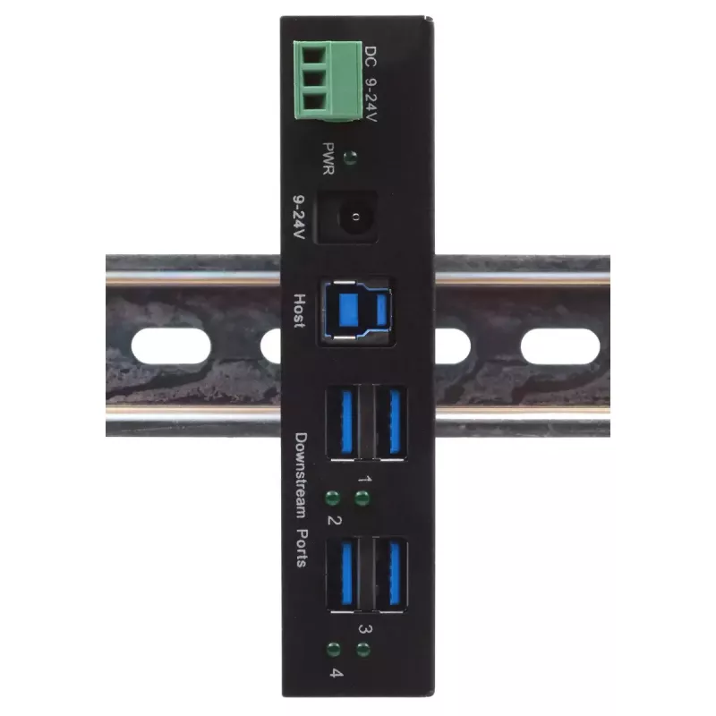 EXSYS EX-11244HMS USB 3.2 Gen 1 Type-B 4 prievadų USB šakotuvas, 5 Gbit/s, juodas