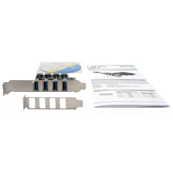 EXSYS EX-11194 4 prievadų USB 3.2 Gen 1 PCIe kortelė su atskiru maitinimu 3A Renesas