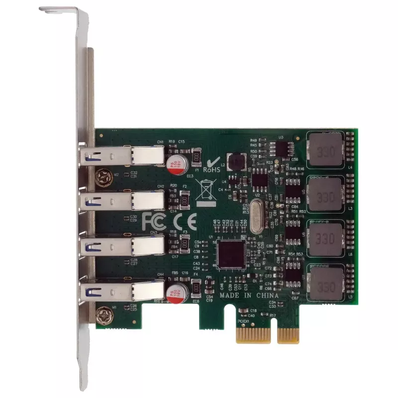EXSYS EX-11194 4 prievadų USB 3.2 Gen 1 PCIe kortelė su atskiru maitinimu 3A Renesas
