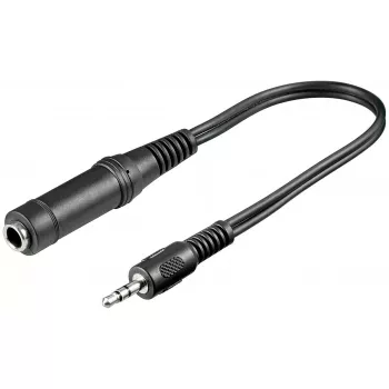 Ausinių adapteris Goobay 3.5 mm kištukas – 6.35 mm lizdas 0.2 m