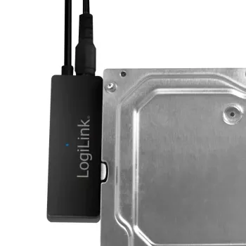 LogiLink Adapter USB 3.0 to SATA with OTB - Speicher-Controller mit Datenanzeige, Netzanzeige, OneTouchEasy-Button (OTB) - SATA 3Gb/s - 3 Gbit/s - USB