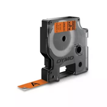 DYMO D1 Durable juosta | Juodas spausdinimas ant oranžinės juostos | 12 mm x 3 m | Patvari vinilo juosta LabelManager žymekliams