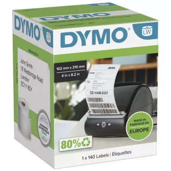 DYMO 2166659 Siuntos etiketė balta 102x210 mm, 140 vnt.