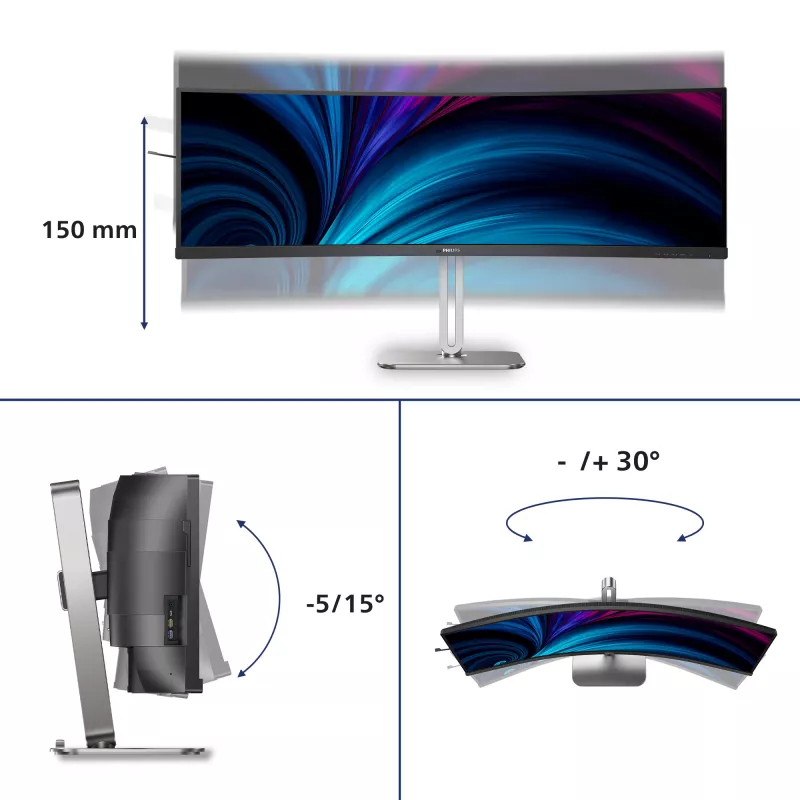 Philips 5000 serijos 49B2U5900C/00 monitorius 124 cm (48,8 col.) 5120 x 1440 pikselių Dual QHD LCD juodas