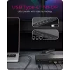 ICY BOX DockingStation 17-in-1, šešios vaizdo išvestys, laidinis, USB 3.2 Gen 2 (3.1 Gen 2) Type-C, 140 W, 3,5 mm, 10,100,1000,2500 Mbit/s, juoda