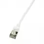 Tinklo laidas LogiLink CQ9011S RJ-45 Cat6a 0,3 m baltas