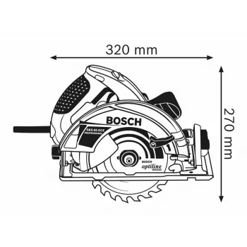 Bosch 0 601 668 900 nešiojamasis diskinis pjūklas 19 cm 5000 RPM 1800 W
