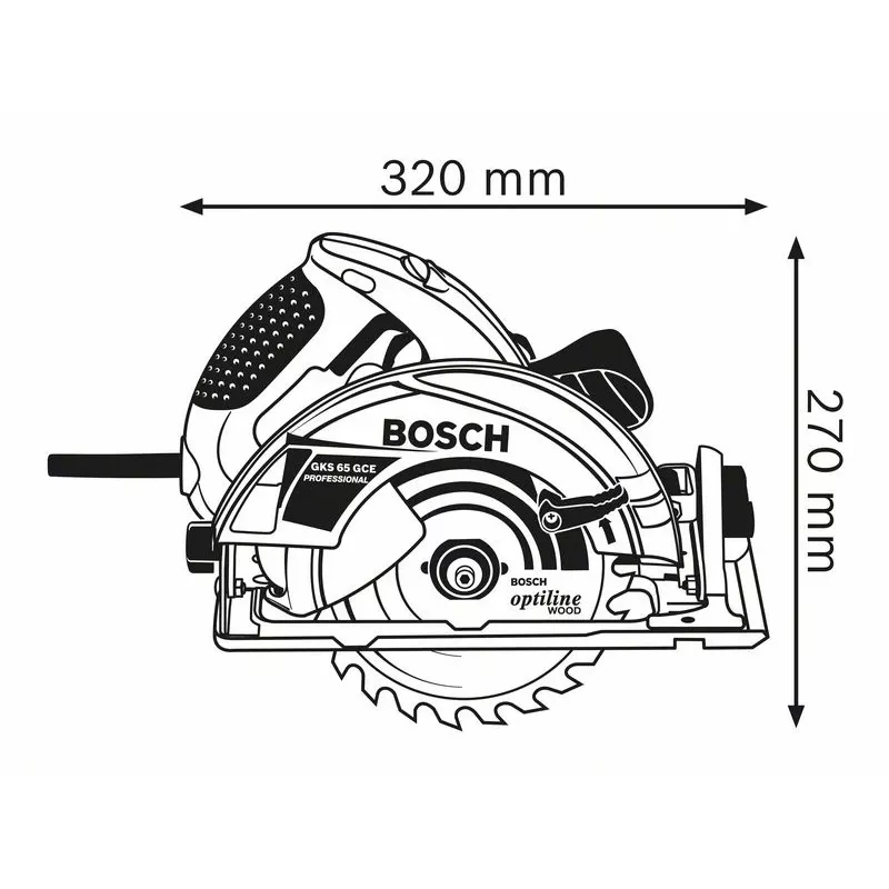 Bosch 0 601 668 900 nešiojamasis diskinis pjūklas 19 cm 5000 RPM 1800 W