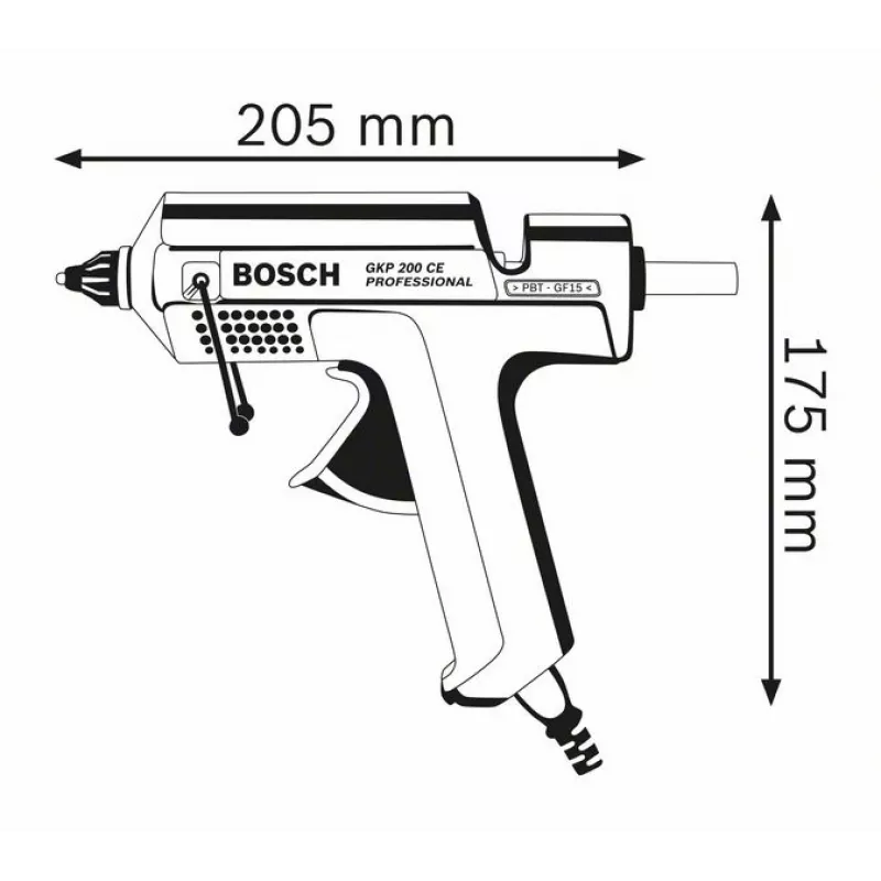 Bosch GKP 200 CE karštų klijų pistoletas mėlynas 500 W