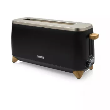 Princess 142361 skrudintuvas 2 griežinėliai 1000 W juoda sidabrinė mediena