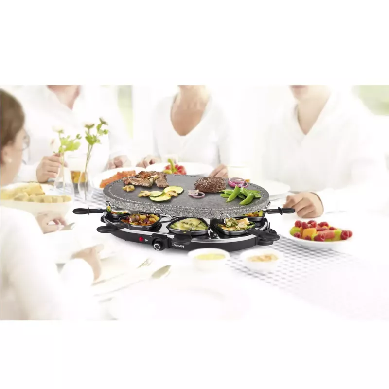 Princess 162720 Raclette 8 ovalinis akmeninis grilio stalas 1200 W 8 keptuvėlės