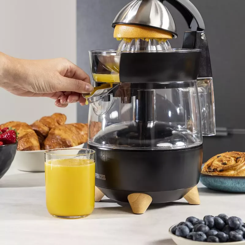 Citrusinė spaudė Princess 201862 juoda permatoma 1L 300W