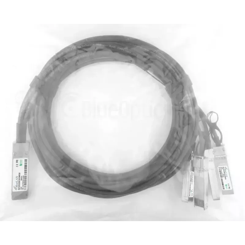 BlueOptics InfiniBand / šviesolaidinis kabelis 3 m QSFP 4x SFP+ juodas